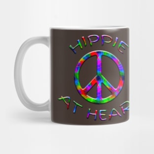 Colorful Hippie At Heart Peace Sign Mug